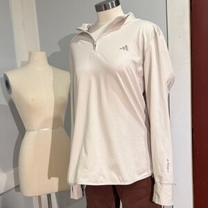 Adidas Off-White Quarter-Zip Top